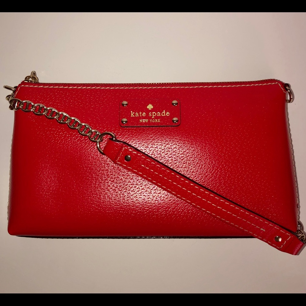 Katie Spade chain link & leather strap